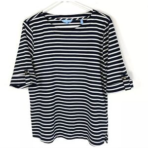 Draper James Striped Nautical Top, Size Large